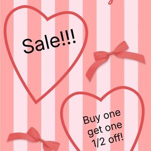 Buy one get one 1/2 off sale!